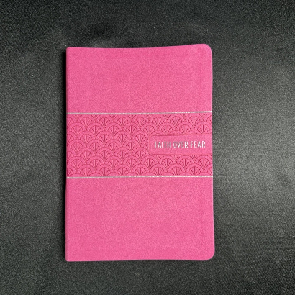 New NIV Pink Faith Over Fear Devotional Journal Leathersoft Guided Writing